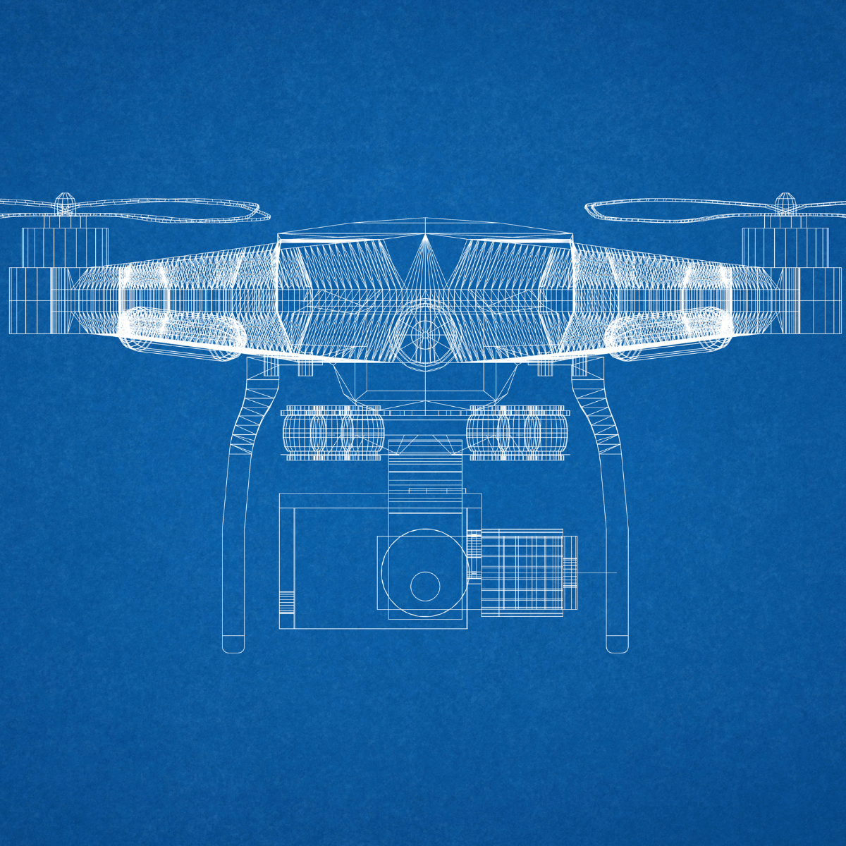 Drone blueprint from side